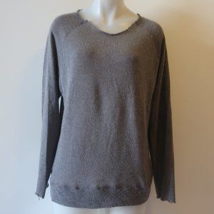 Womens Alexis Lamontagna Gray Knit Sweater M *